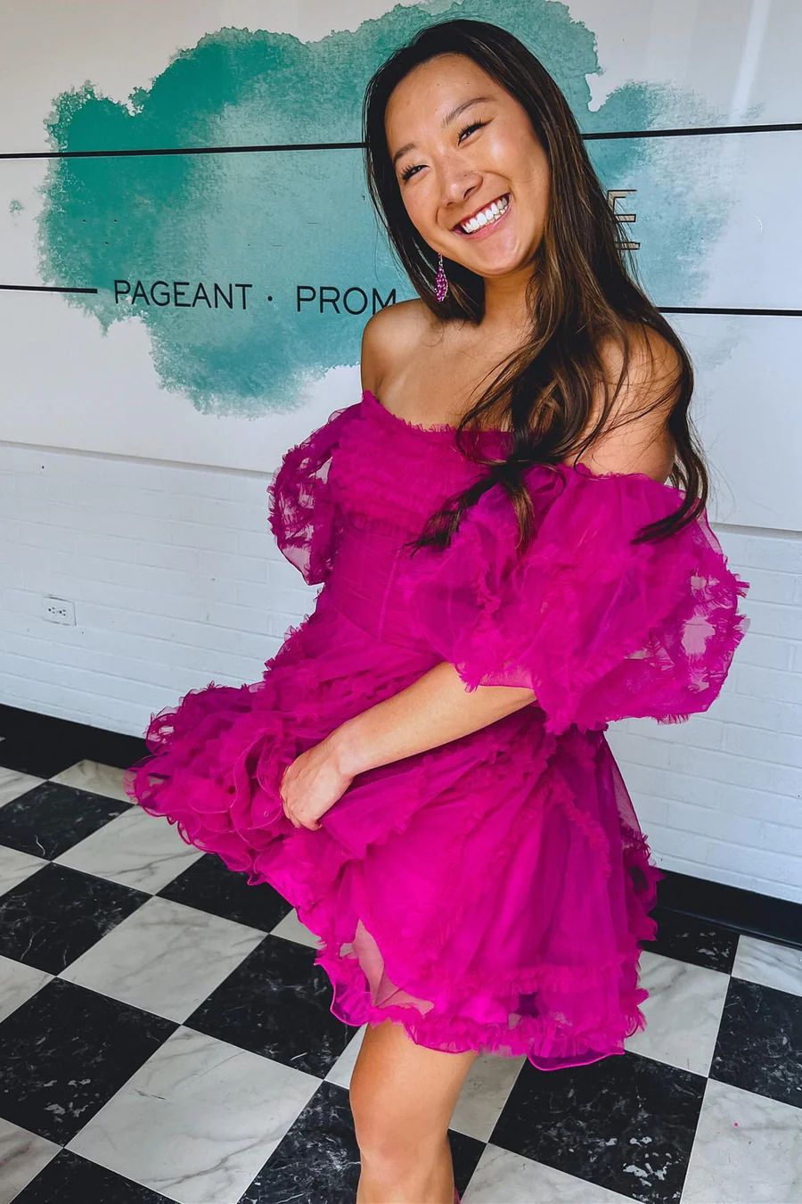 Customizable 2022 Fuchsia Pink Mermaid Bridal Party Wear Dress With Ruched  Detailing, Feather Sheath, Spaghetti Straps, And Floor Length Perfect For  Beach Weddings And Maid Of Honor Gowns Plus Size Available From