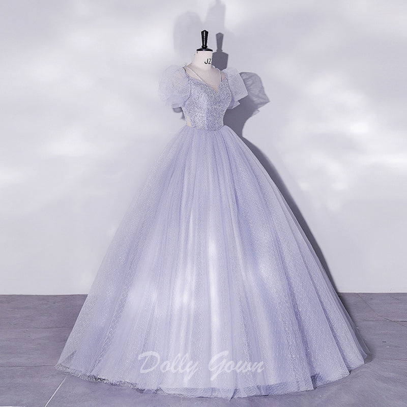 bubble skirt prom dresses Strapless Champagne Bubble Skirt Long Prom Dress