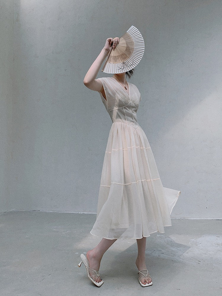 Petite Champagne Cap Sleeves Midi Dress Petite Champagne Cap Sleeves Midi Dress