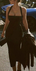 Black Long Prom Party Dress With Slit and Elegant Design