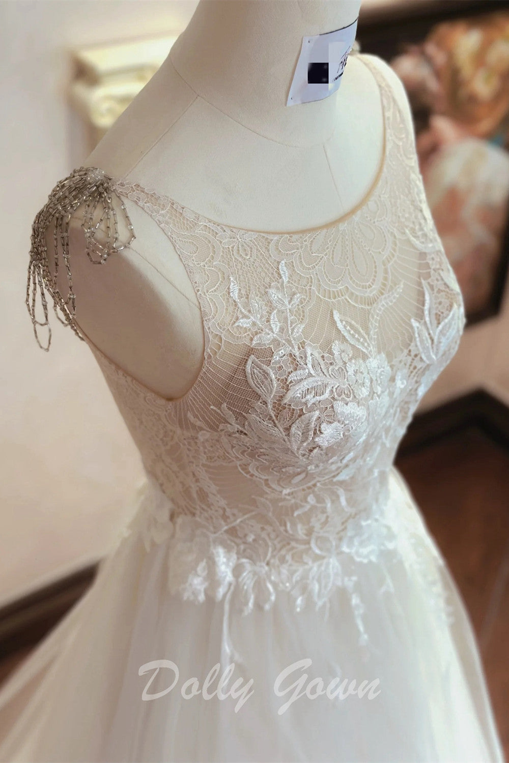 sheer boat neck wedding dress Sheer Boat Neck Mermaid Ruffle Wedding Dress with Long Sleeve Rosymae