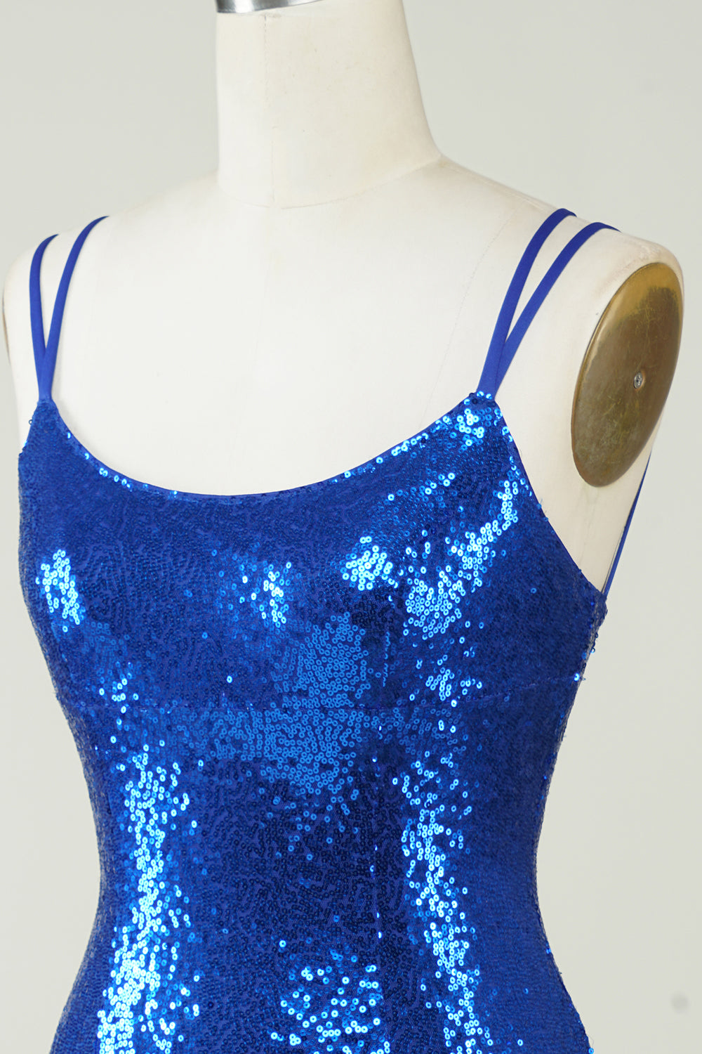 Royal Blue Sequin Backless Tight Homecoming Dress Mini Party Dress