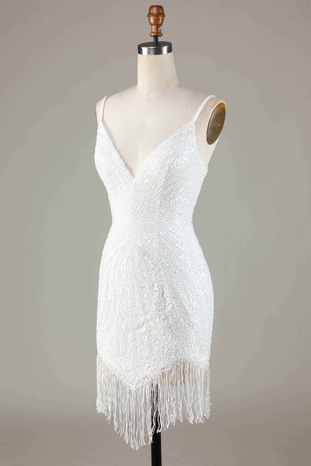 sparkly white homecoming dresses Short White A-Line Homecoming Dress with Glitter White / 8