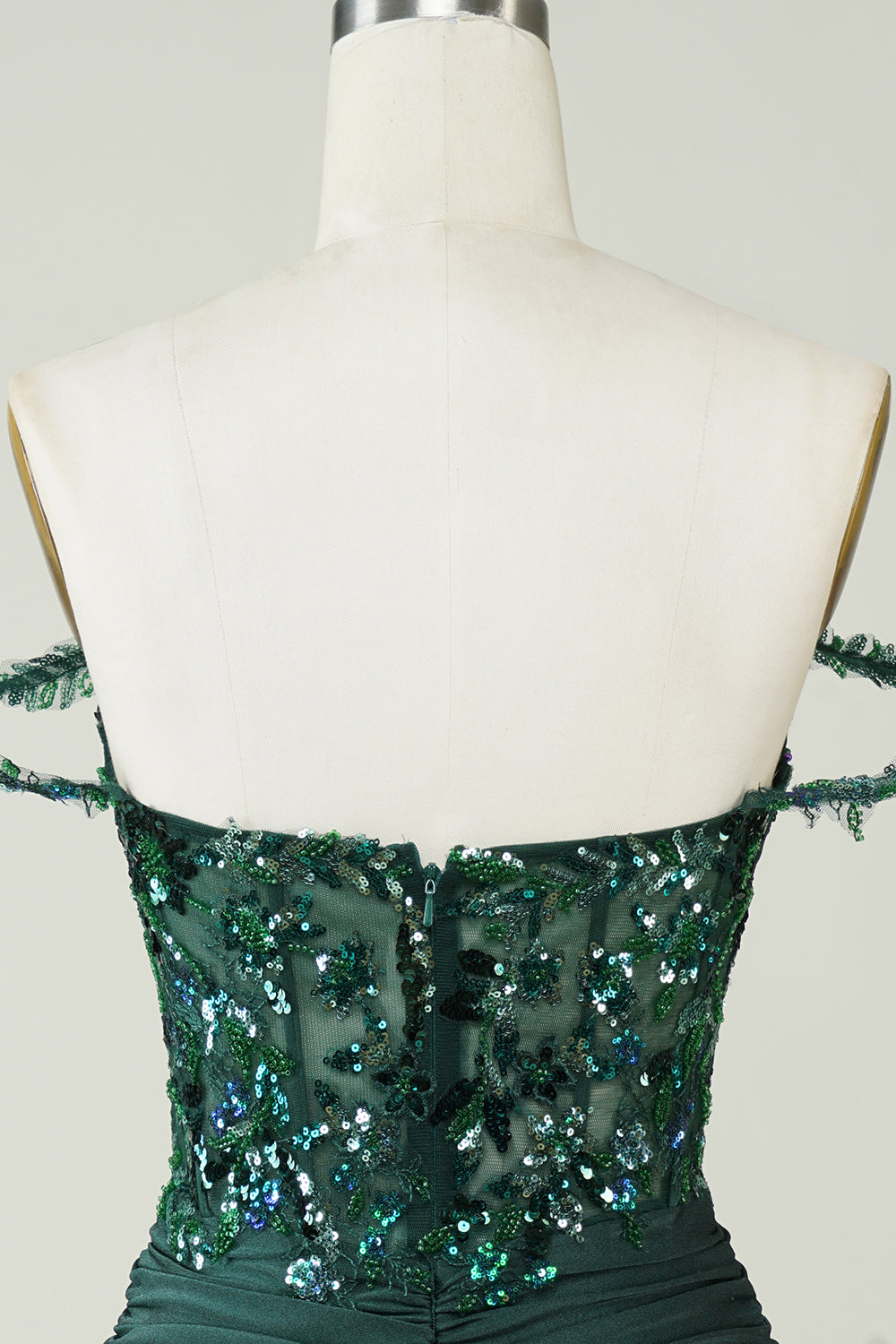 Dark Green Off-the-Shoulder Sheath Homecoming Dress with Appliques Elegant Party Gown