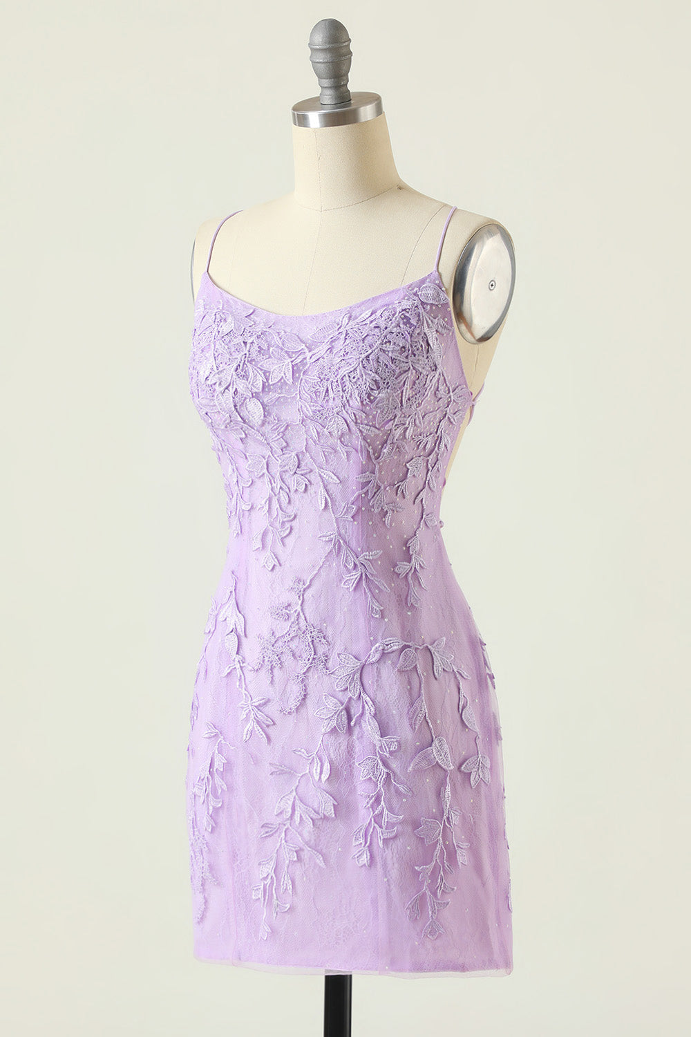 Elegant Purple Bodycon Homecoming Dress with Appliqués and Open Back