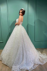 Elegant One Shoulder Tulle Wedding Dress | Sleeveless Princess Bridal Gown