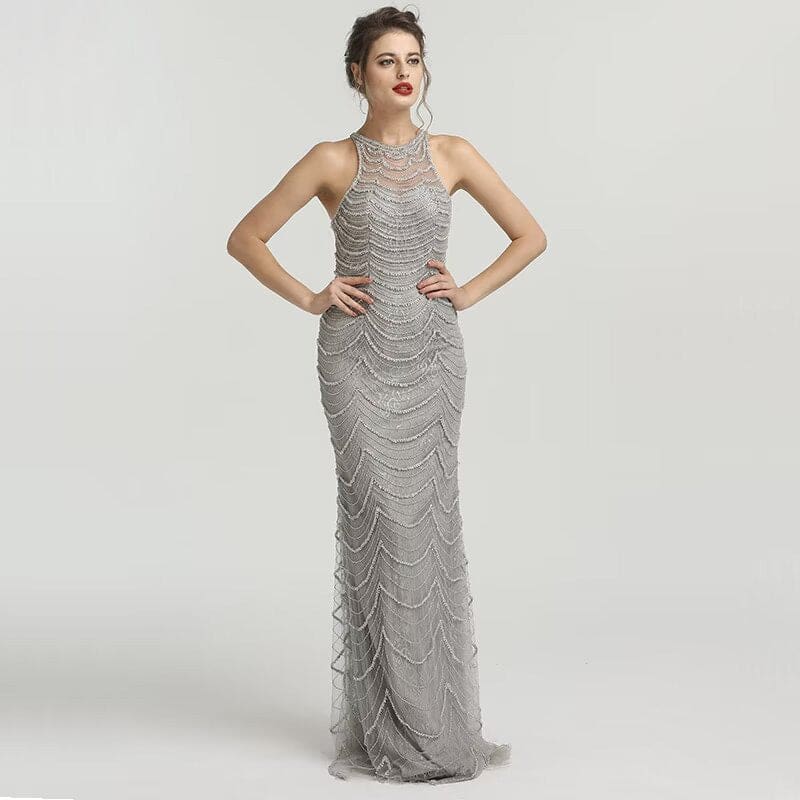 Sparkling Black Sequin Tulle Mermaid Prom Dress: Elegant Sleeveless Design for Special Occasions
