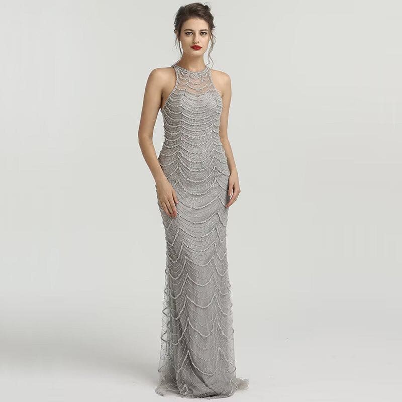 Sparkling Black Sequin Tulle Mermaid Prom Dress: Elegant Sleeveless Design for Special Occasions