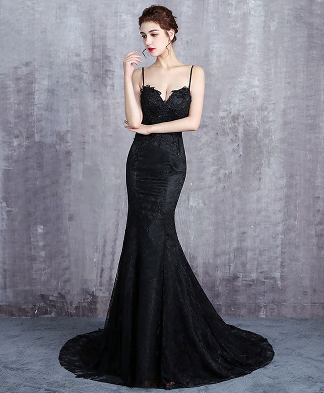 Stunning Black Mermaid Evening Prom Dress