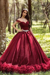 Princess Off-Shoulder Wedding Dress Long Sleeves Tulle Court Train Bridal Gown