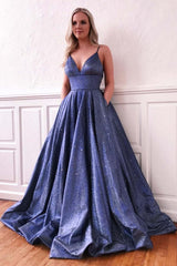 Elegant Sparkly Sequin Spaghetti Straps Evening Dress for Prom & Special Occasions