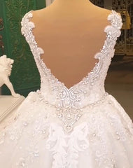 Elegant Spaghetti Strap Sweetheart A-Line Backless Wedding Dress with Lace