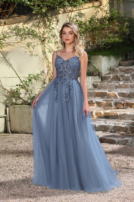 Elegant Dark Green A-Line Spaghetti Straps Prom Dress with Split