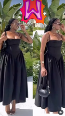 Satin A-Line Black Evening Prom Dress Sleeveless Built-in Bra