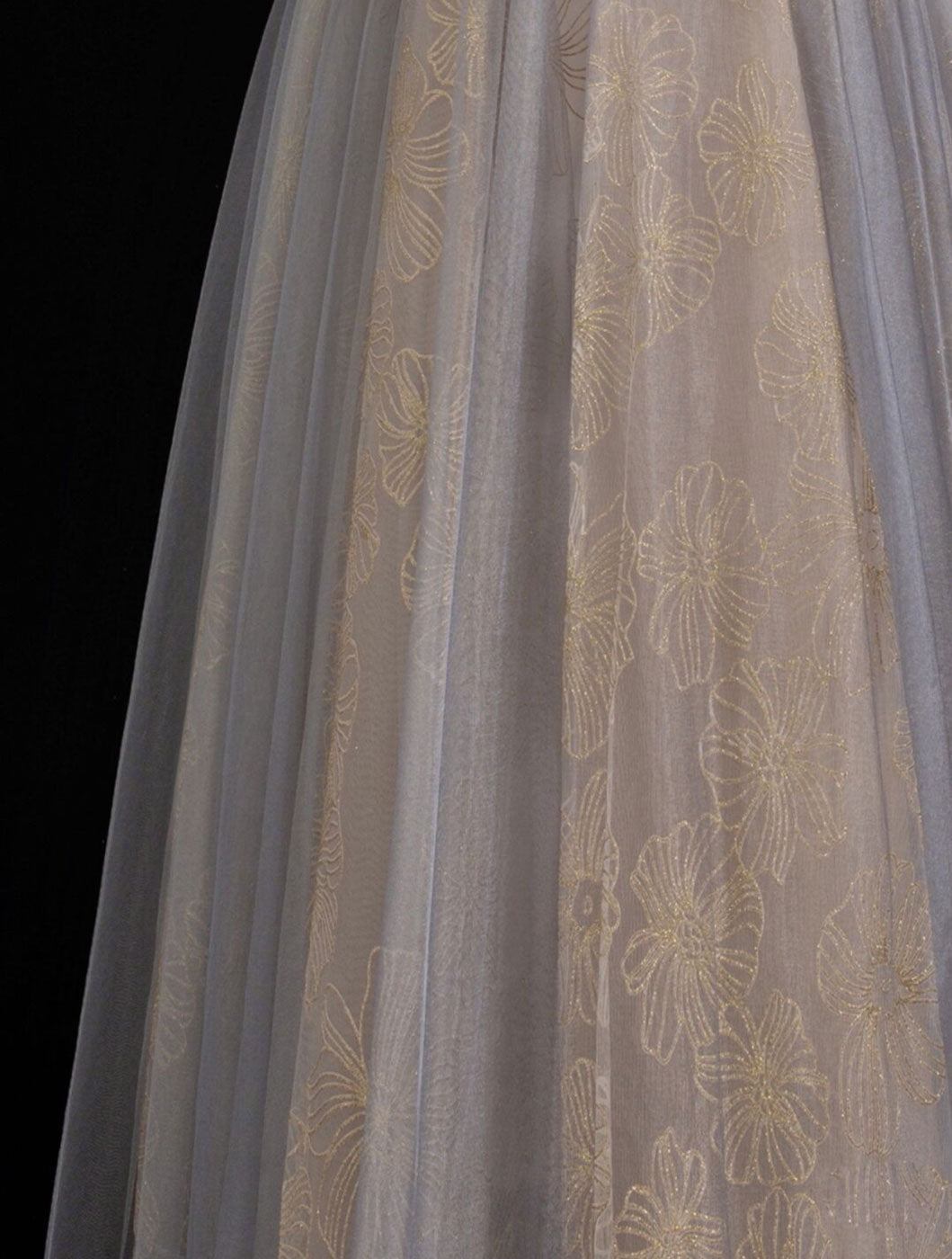 Elegant Gray Blue Long Prom Dress with Sweetheart Neckline Designed