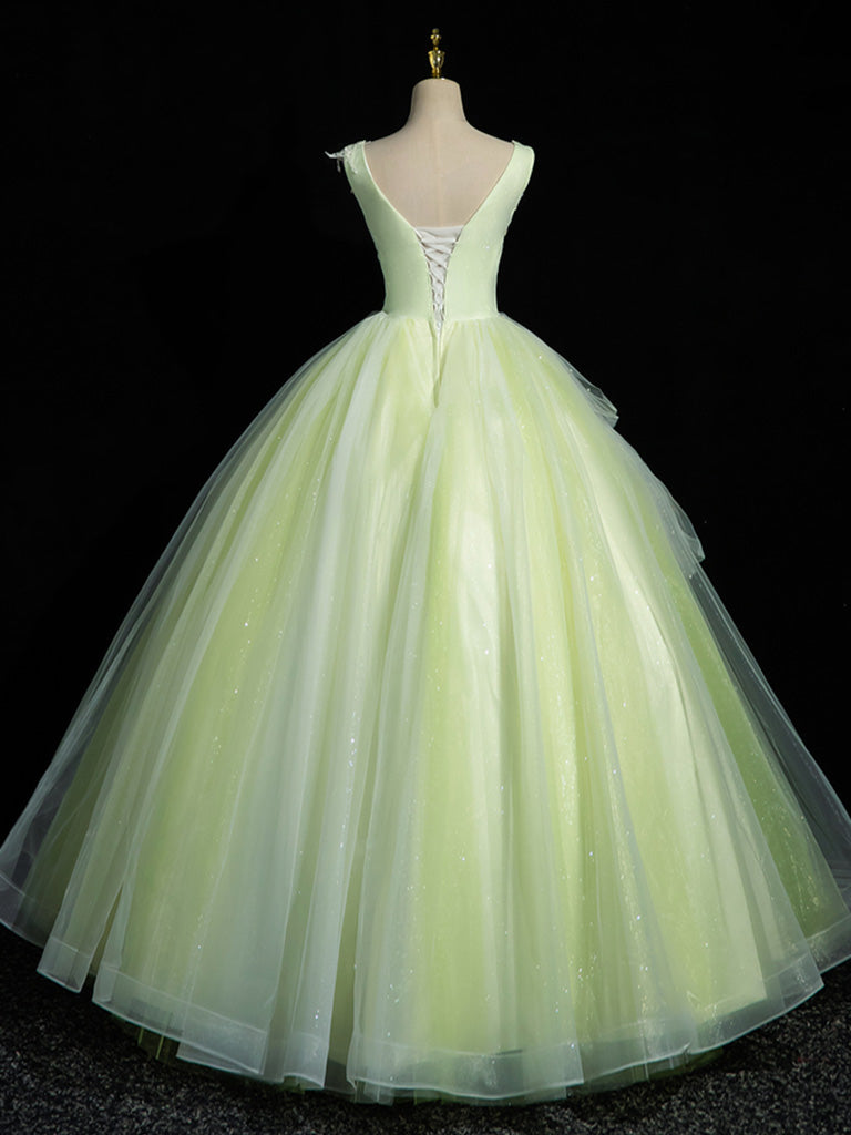 Daffodil V-neck Ball Gown Quinceanera Dress Sweet 16 Dress - DollyGown
