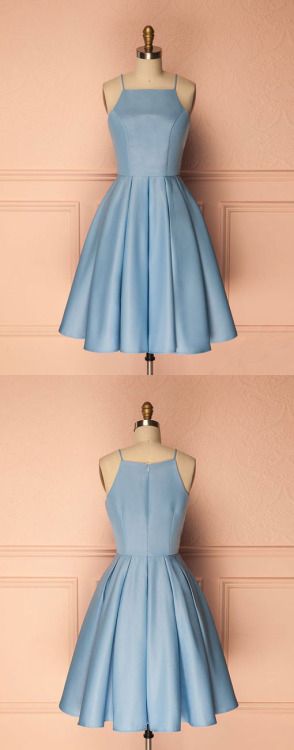 Light Blue Short Knee-Length Bridesmaid Dresses | Prom Dress Light Blue Short Knee-Length Bridesmaid Dresses | Prom Dress