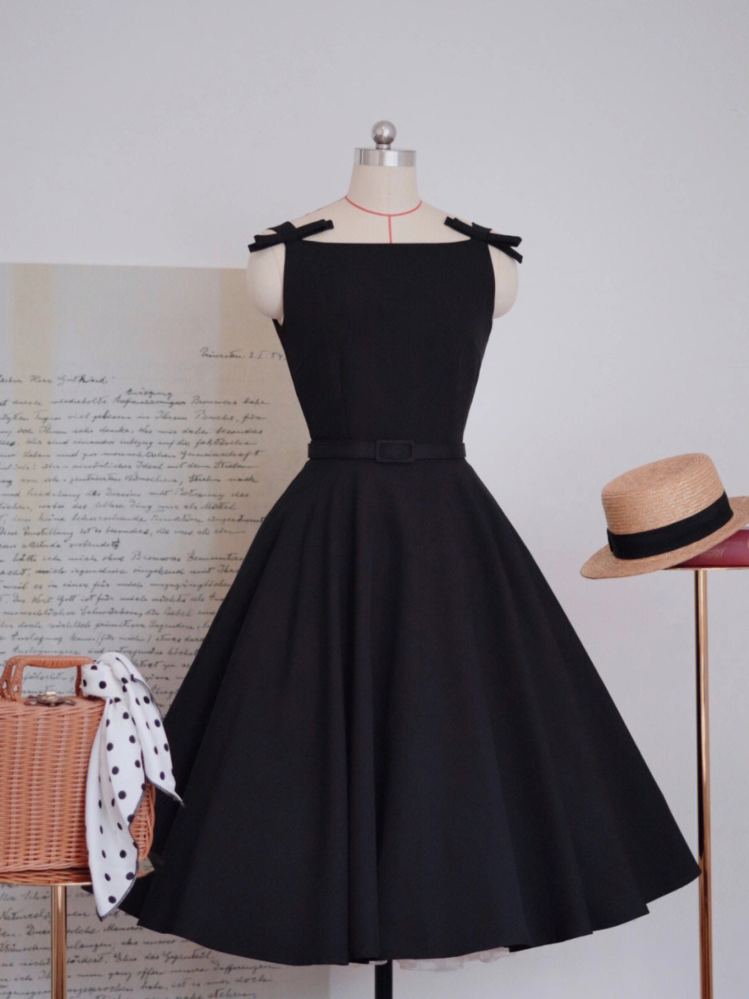 1950s Little Black Vintage Mrs. Maisel Dress - DollyGown