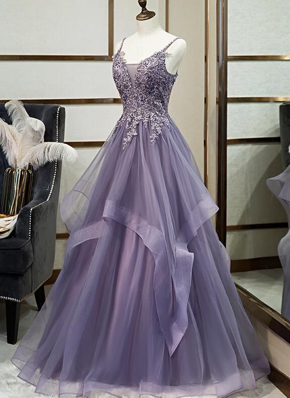 2023 New Arrival Lace Top Prom Dress with Ruffle Skirt - DollyGown