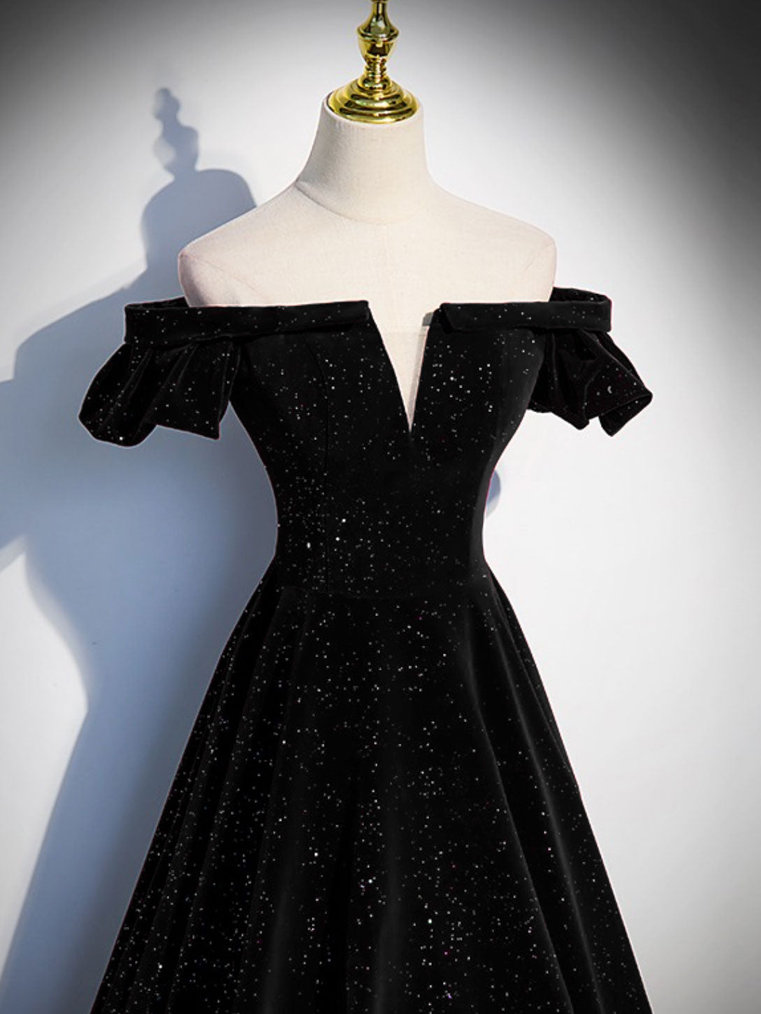 Simple A Line Satin Black Long Prom Dresses With High Slit, Long Black  Formal Dresses, Black Evening Dresses | surabhigroup.info