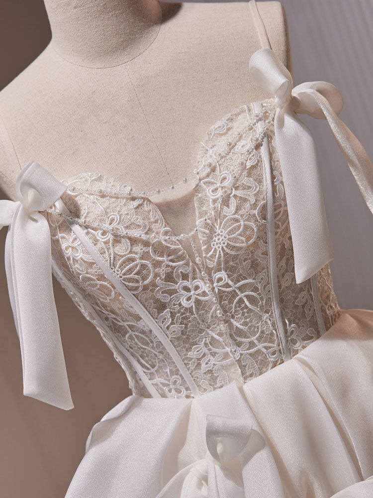 See Through Lace Top White Short Homecoming Dress See Through Lace Top White Short Homecoming Dress
