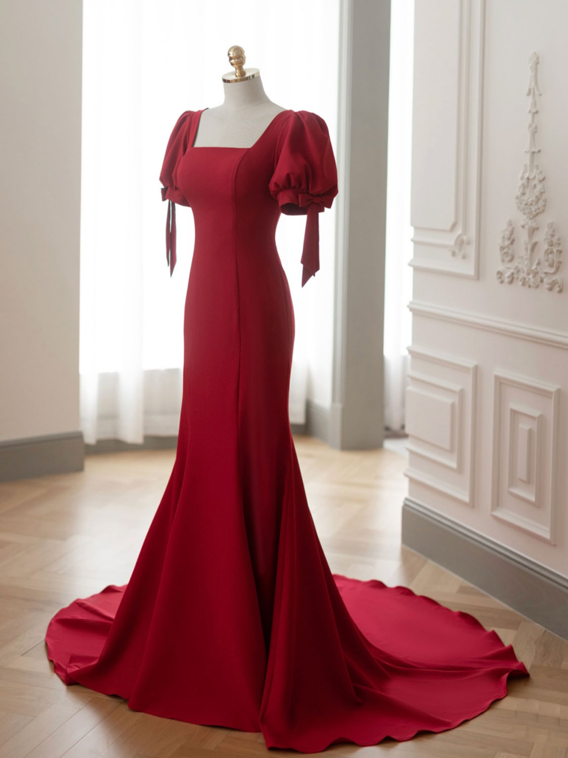 Charming Red Mermaid Prom Dress,Red Evening Dress Y6945 main image 1