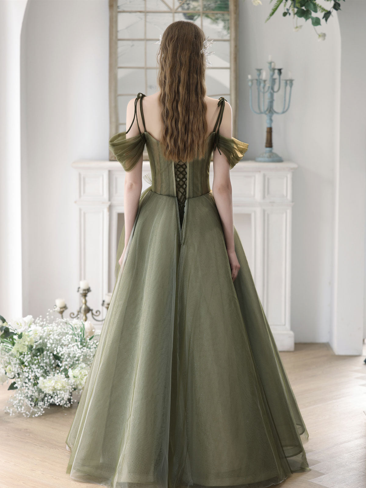 Sage Green A-line Off The Shoulder Maxi Formal Dress Occasion Dress Sage Green A-line Off The Shoulder Maxi Formal Dress Occasion Dress