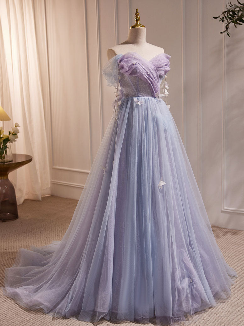 Princess Flowers Lavender Flowers Quinceanera Dresses Ball Gown with P –  MyChicDress