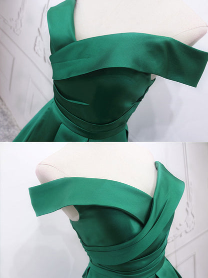 Classy Emerald Green Off The Shoulder Ball Gown Formal Dress Prom Dress - DollyGown
