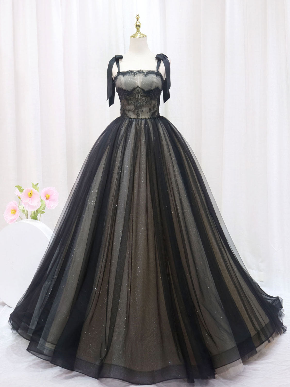 Quinceanera Dresses Ball Gown Flower Vestidos De 15 Años Black Sweetheart  Flowers Evening Party Dress 2022 RSM222240 Bar Mitzvah - wedding dress |