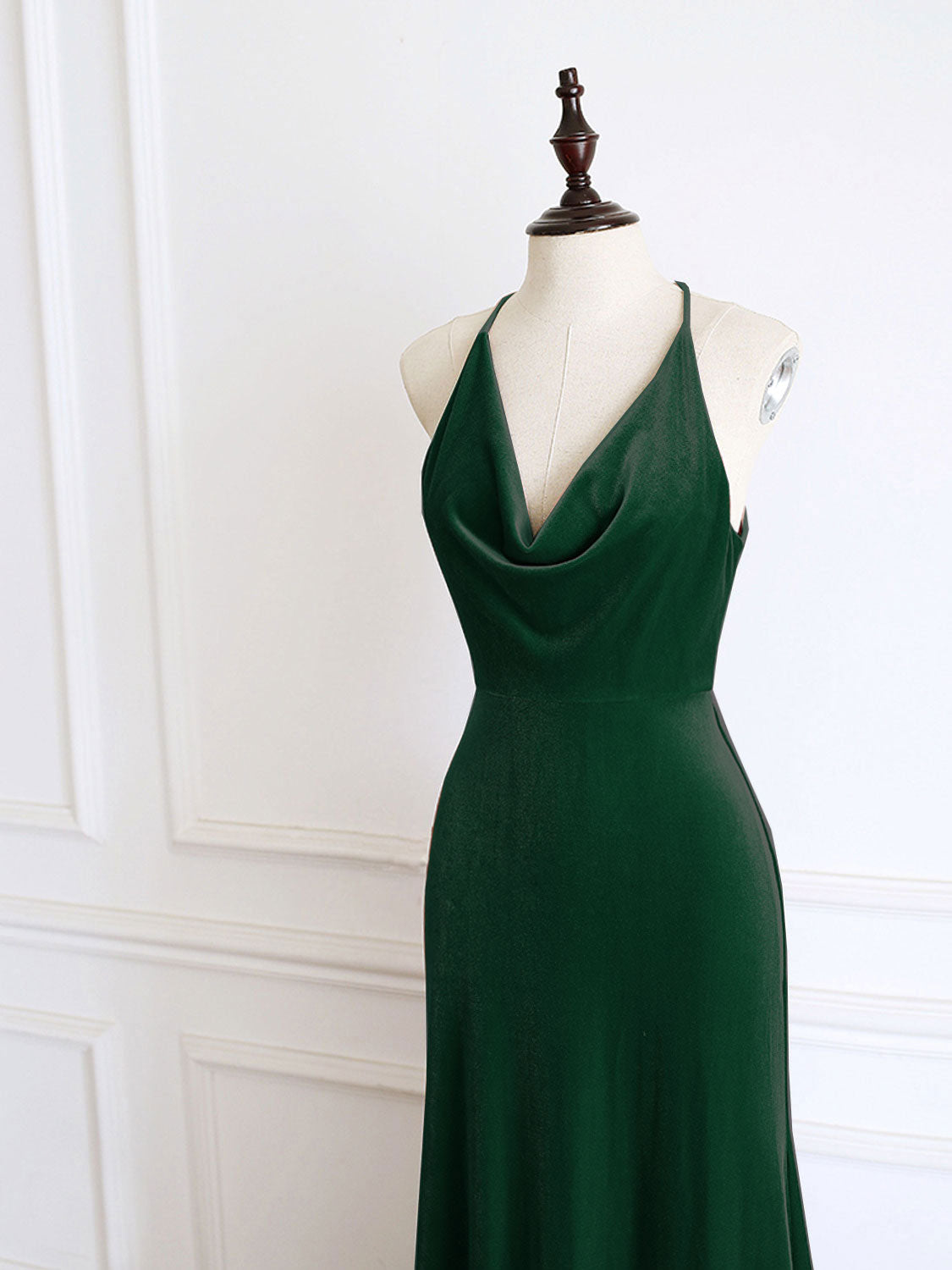 Emerald Green Cowl Neck Evening Dress Simple Formal Dress Emerald Green Cowl Neck Evening Dress Simple Formal Dress