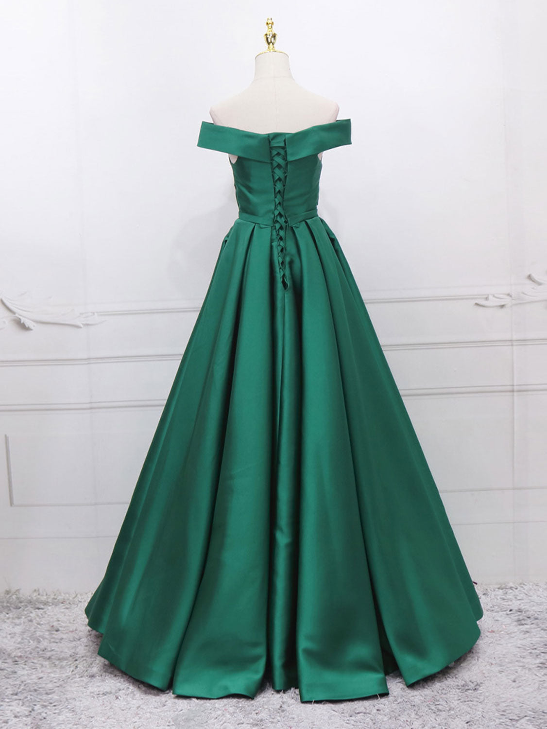 Classy Emerald Green Off The Shoulder Ball Gown Formal Prom Dress Classy Emerald Green Off The Shoulder Ball Gown Formal Prom Dress