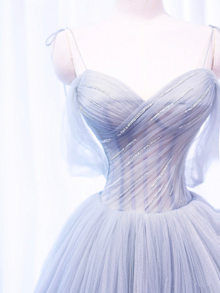 Silver Grey Tulle See Thrugh Illusion Prom Dress Sweet 16 Dress Silver Grey Tulle See Thrugh Illusion Prom Dress Sweet 16 Dress
