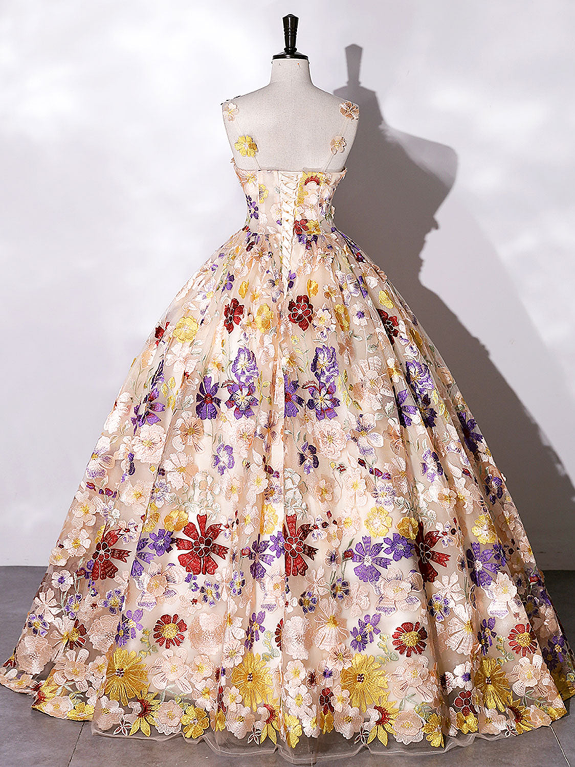 Sweet Spaghetti Strap Floral Ball Gown Quinceanera Dress Sweet 16 Dress Sweet Spaghetti Strap Floral Ball Gown Quinceanera Dress Sweet 16 Dress