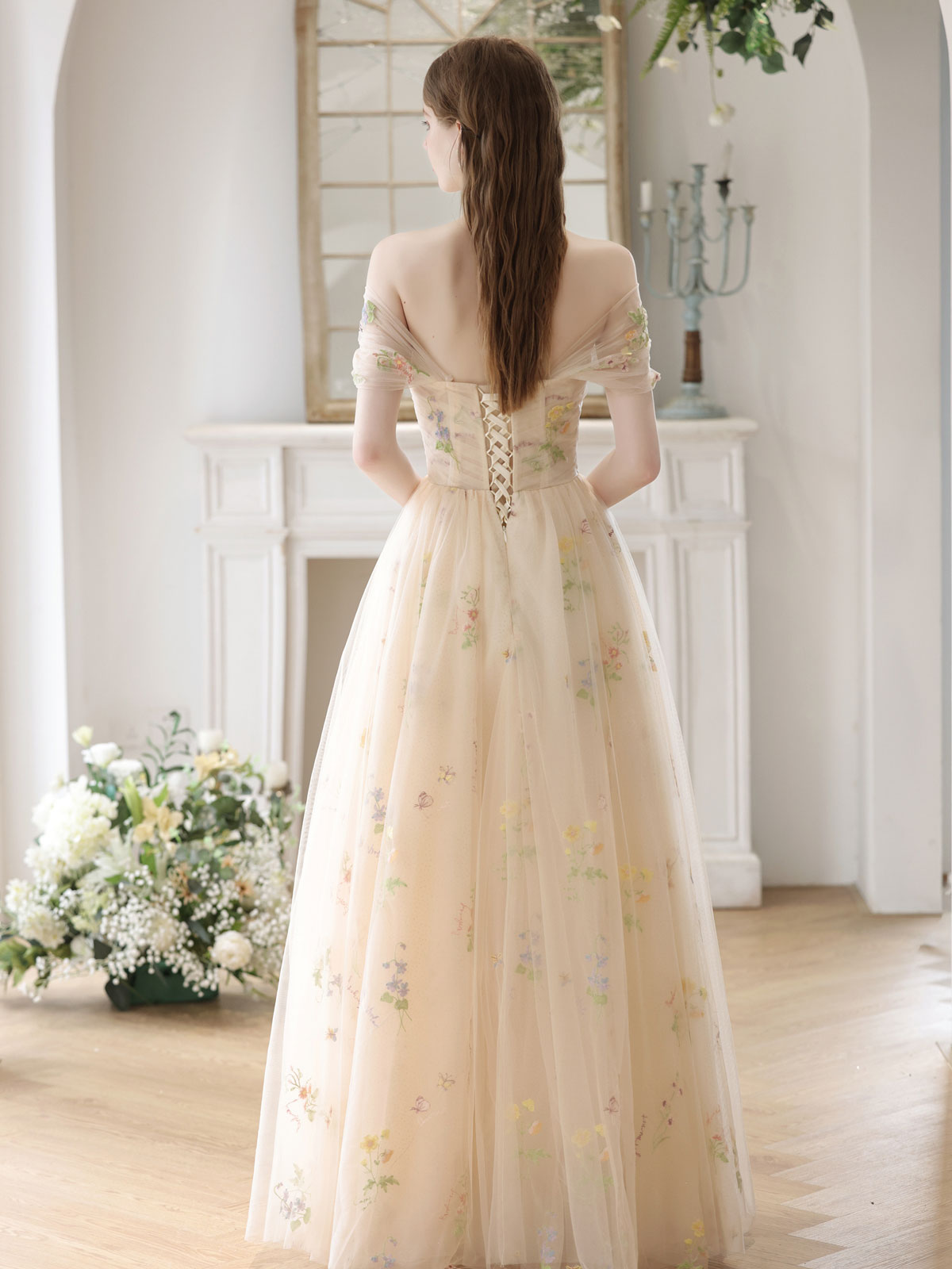 fairytale chiffon dress Whimsical Bloom Ruffle Chiffon Dress