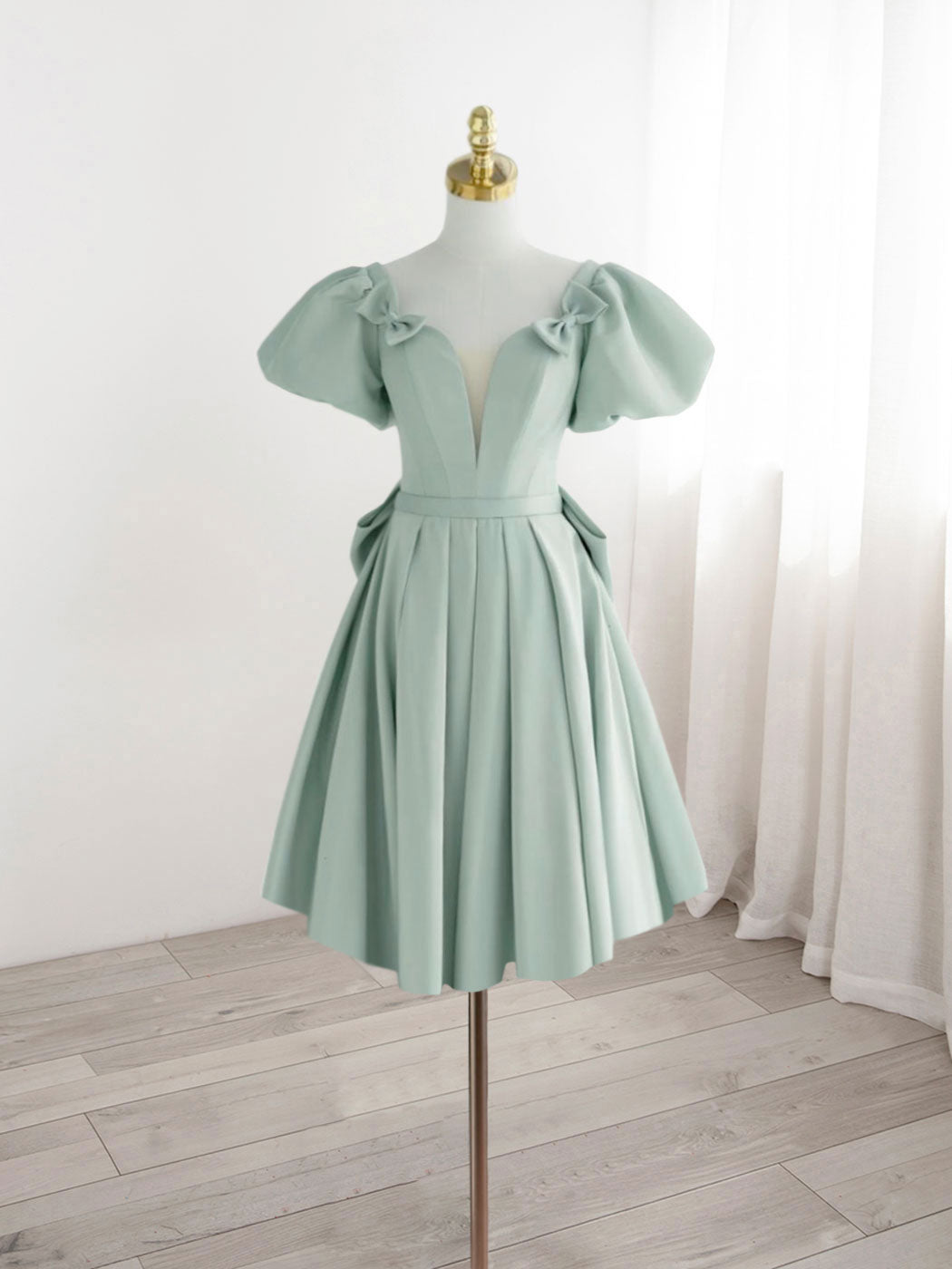 Mint Green Short Occcasion Party Dress Homecoming Dress - DollyGown