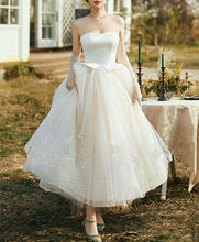 50s Vintage inspired Polka Dot Short Wedding Dress