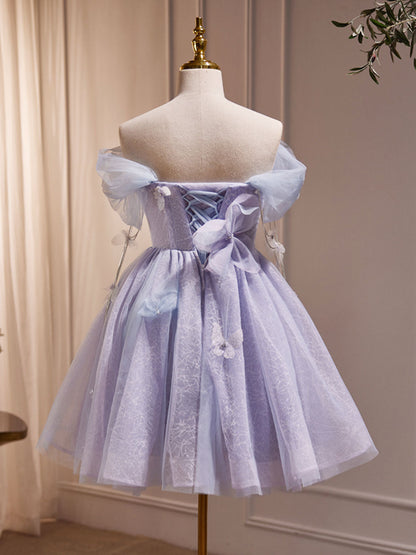 Adorable Lavender Sweetheart Short Homecoming Dress 8th Grade Dance Dress - DollyGown