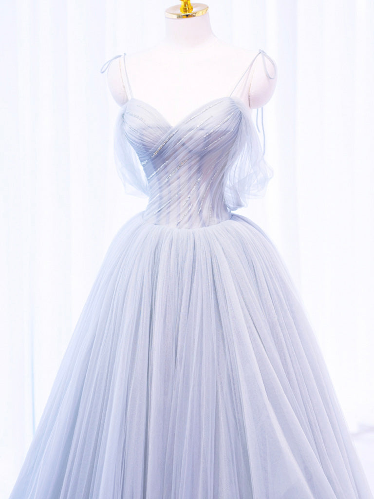 Silver Grey Tulle See Thrugh Illusion Prom Dress Sweet 16 Dress Silver Grey Tulle See Thrugh Illusion Prom Dress Sweet 16 Dress