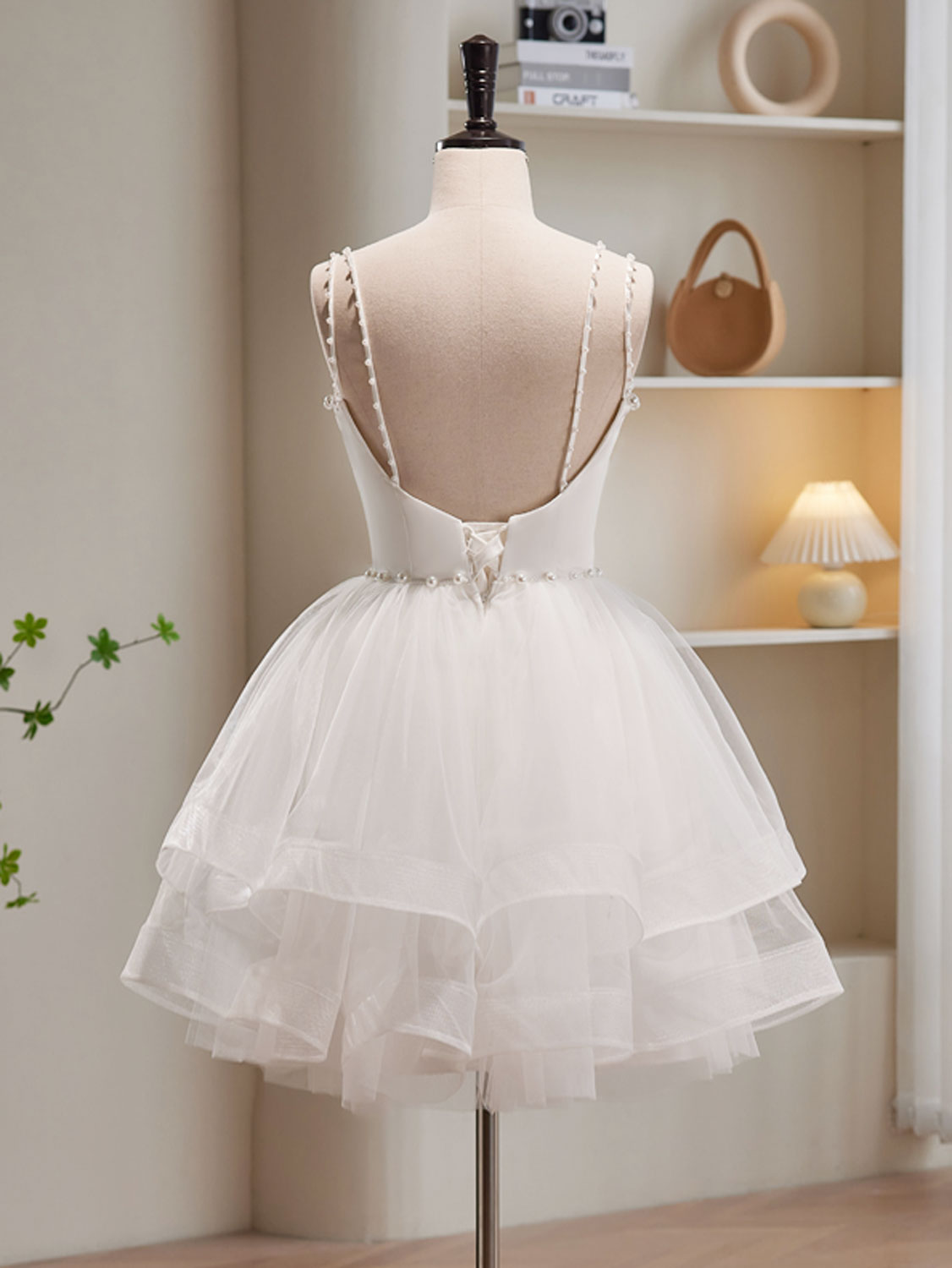Cute Tiered White Short Homecoming Dress Formal Dress Cute Tiered White Short Homecoming Dress Formal Dress