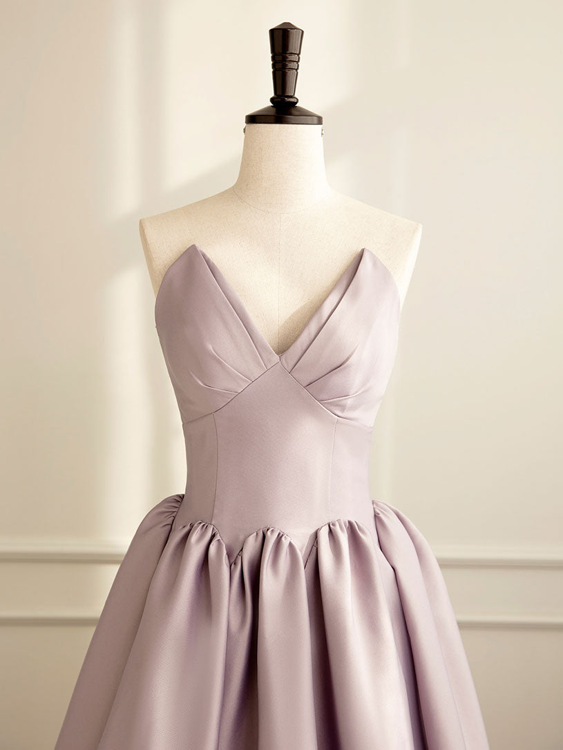 Stylish Drop Waist Satin A-line Formal Dress Evening Dress - DollyGown