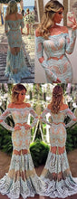 Sexy Evening Dress Lace Prom Dress Light Blue Prom Gown Off Shoulders Prom Dress,711082-Dolly Gown