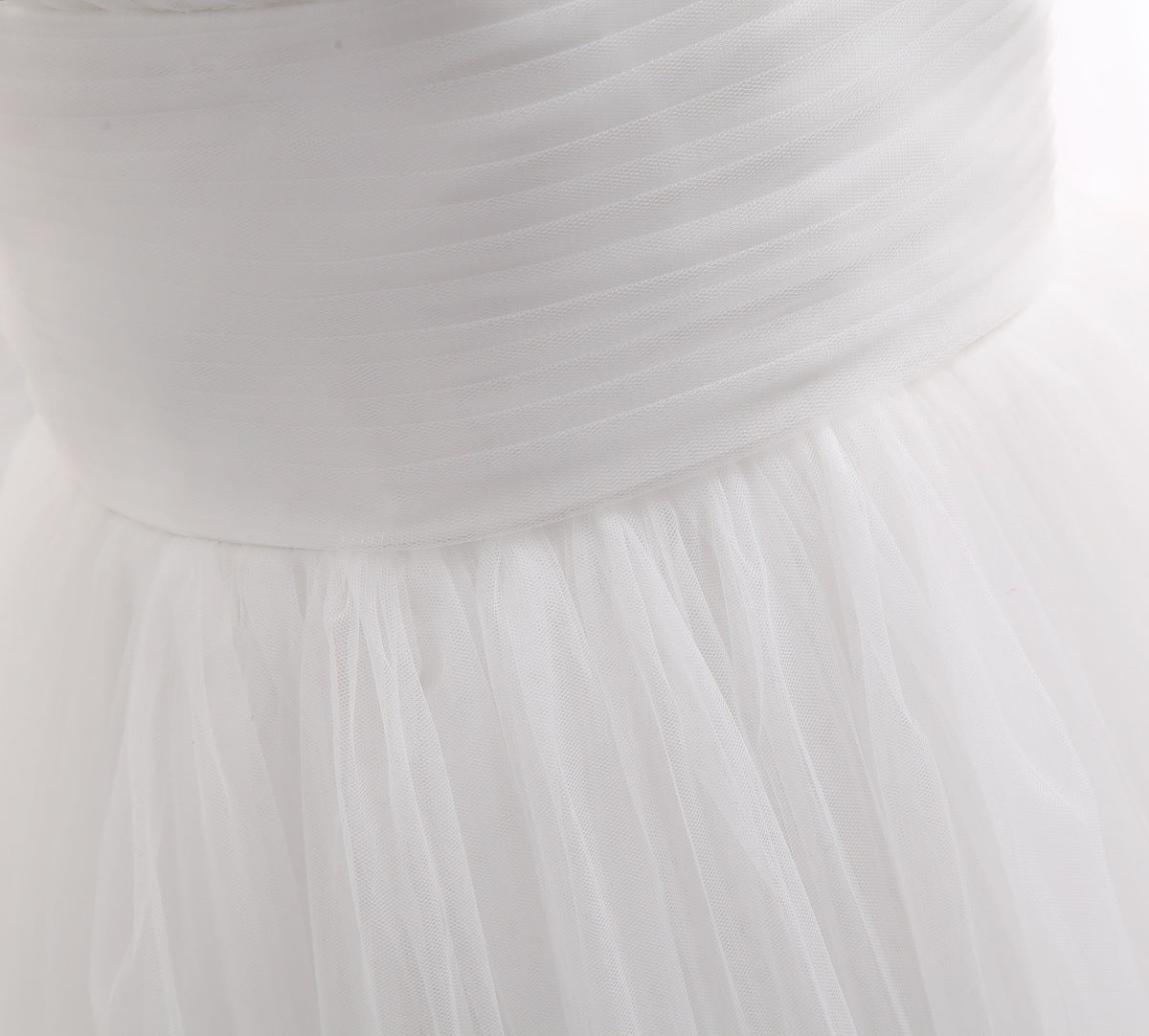 A-line Flowy Romantic Tulle Boho Beach Wedding Dress with Layered Tulle Skirt #21011216 - DollyGown