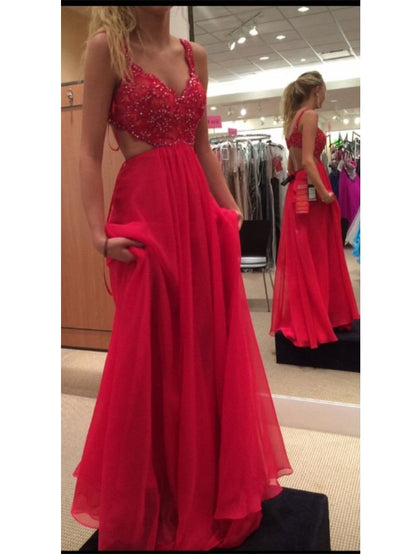 Backless Red Prom Dress For Juniors Freshmen Homecoming Dress MA157-Dolly Gown
