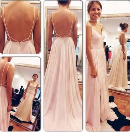 Backless Chiffon Elegant Prom Gown,GDC1192-Dolly Gown