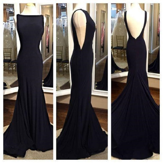 Black Prom Dress,Backless Prom Dress,Formal Dress,Long Evening Dress,MA111-Dolly Gown