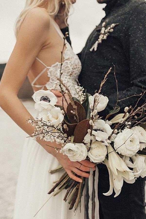 Boho Beach Chiffon Flowy Spaghetti Straps Backless Wedding Dress, Robe De Mariee,GDC1271-Dolly Gown