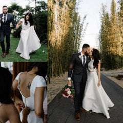 Casual Wedding Skirt and Top, Two Piece Simple Bridal Separates, Affordable Crop Top Wedding Dress,20082686-Dolly Gown