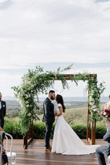 Casual Wedding Skirt and Top, Two Piece Simple Bridal Separates, Affordable Crop Top Wedding Dress,20082686-Dolly Gown