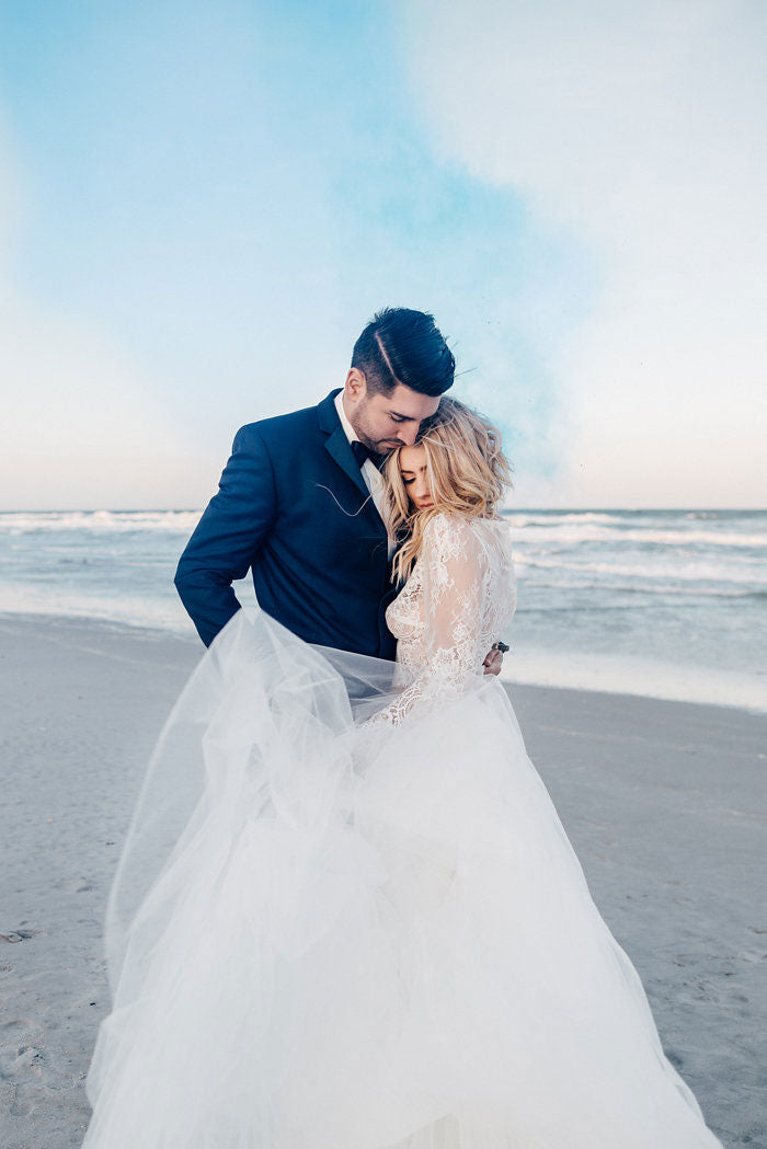 Two Piece Wedding Dress, Beach Wedding Dress,Bridal Separates Long Sleeve Top,20082230 Two Piece Wedding Dress, Beach Wedding Dress,Bridal Separates Long Sleeve Top,20082230